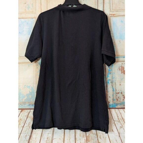Kingsize Mens 3XL Black Polo Shirt Solid Pure Cotton Short Sleeve Collared Top - Picture 5 of 8